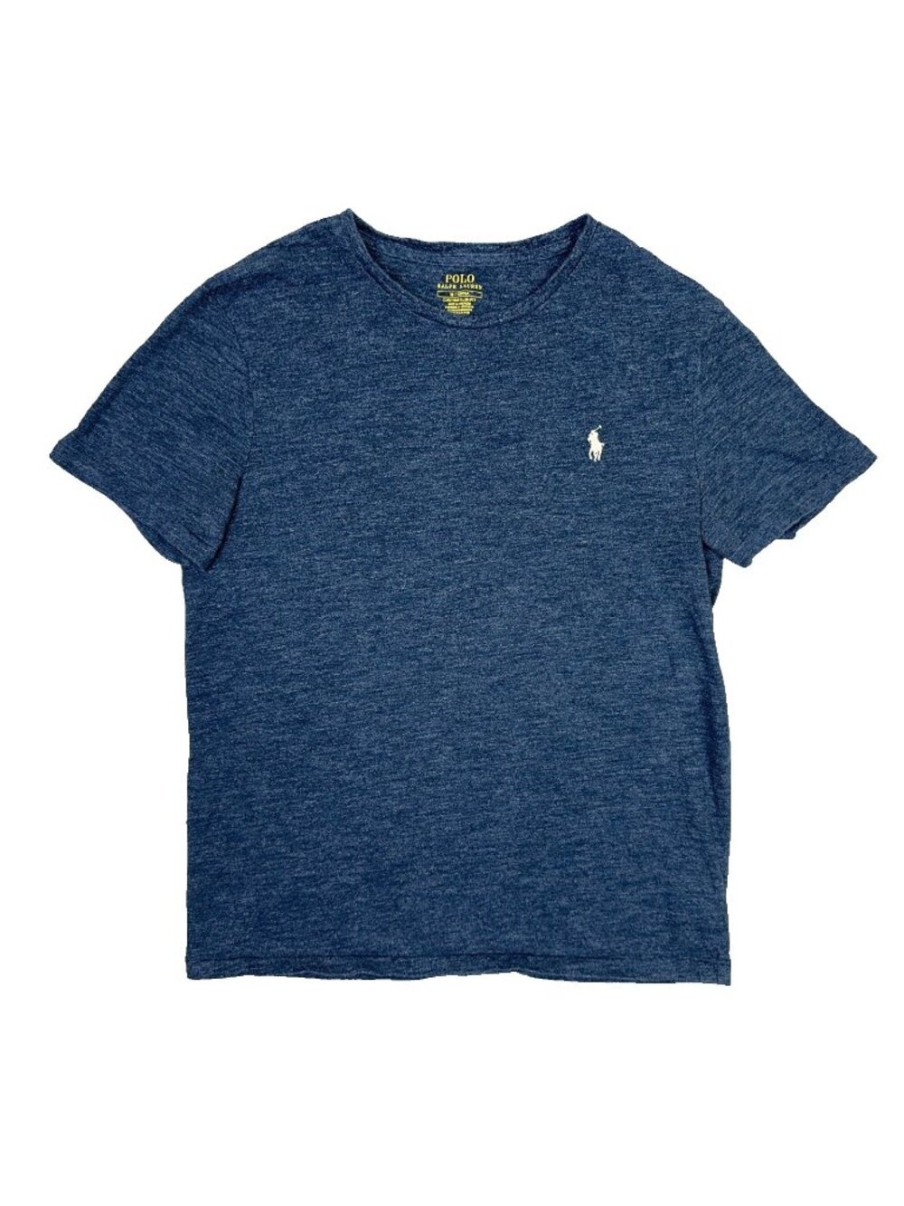 Polo Ralph Lauren T Shirt Mens M Custom Slim Fit Navy Blue Crew Neck Cotton